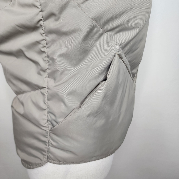 VTG 80s Obermeyer Women's Goose Down Tan Carson Vest Size Small - Picture 6 of 14